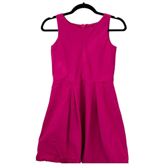 Girl's Gap 100% Cotton Kids Magenta Double-Lined Pleated Dress - XL (12) - Picture 1 of 6